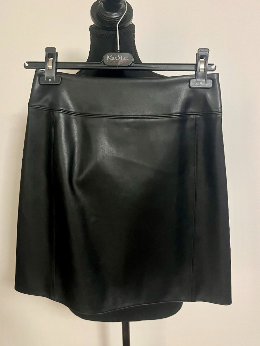 #257 Nappa-Leather Max Mara A-line Skirt - NWT